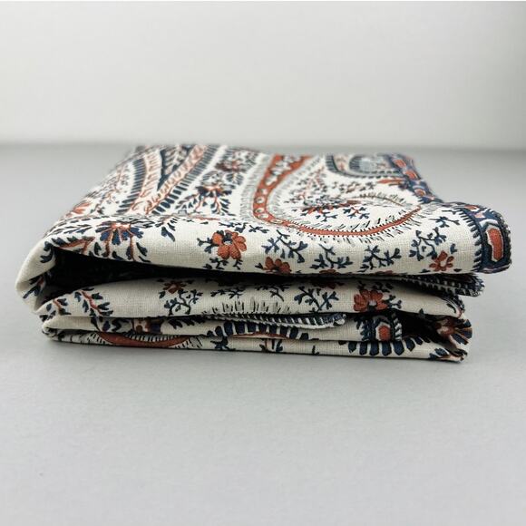 Pottery Barn Euro Sham Quinn Paisley Cotton Pillow Cover India Floral Boho NWOT - Picture 5 of 5